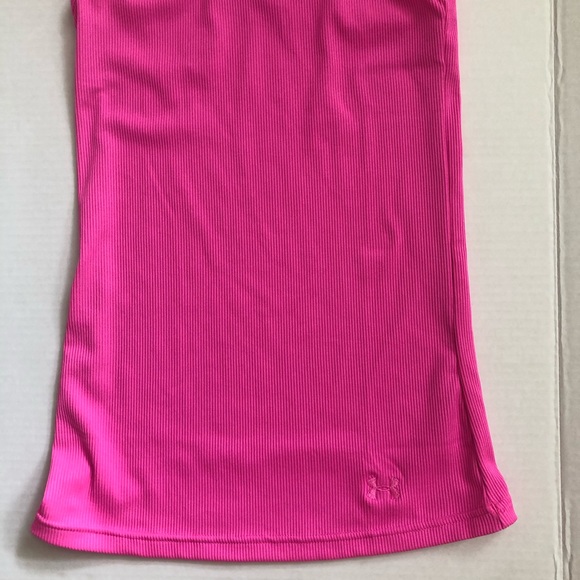 NWOT under Armour hot pink ribbed tank top small - Picture 2 of 4